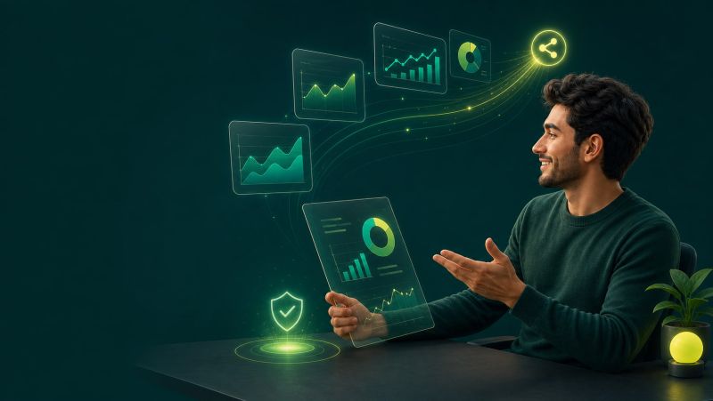 Report displayed with attractive graphics